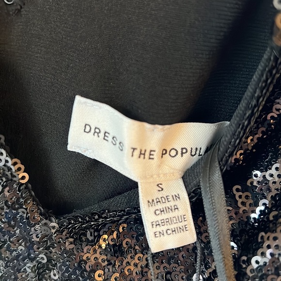 Dress the population Mary Sequin Body-Con Cocktail Dress black size small - Picture 11 of 13